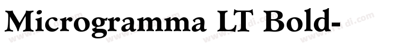 Microgramma LT Bold字体转换